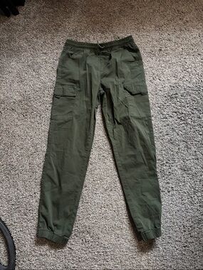 dip Olive Green Cargo Jogger Pants Kids XL (16)